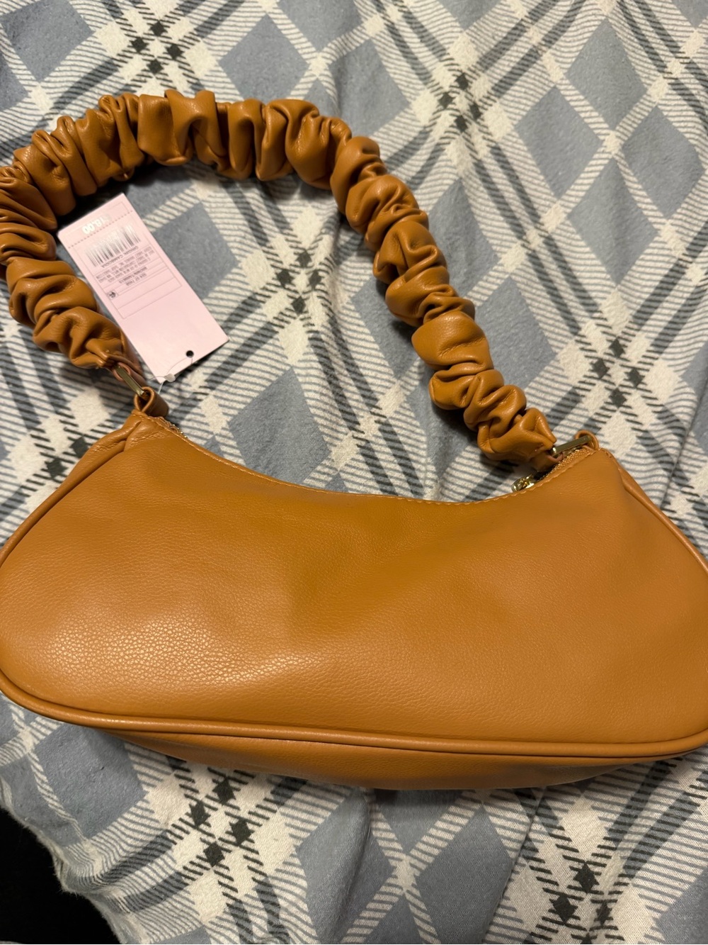 wild fable Tan Ruched-Handle Shoulder Bag